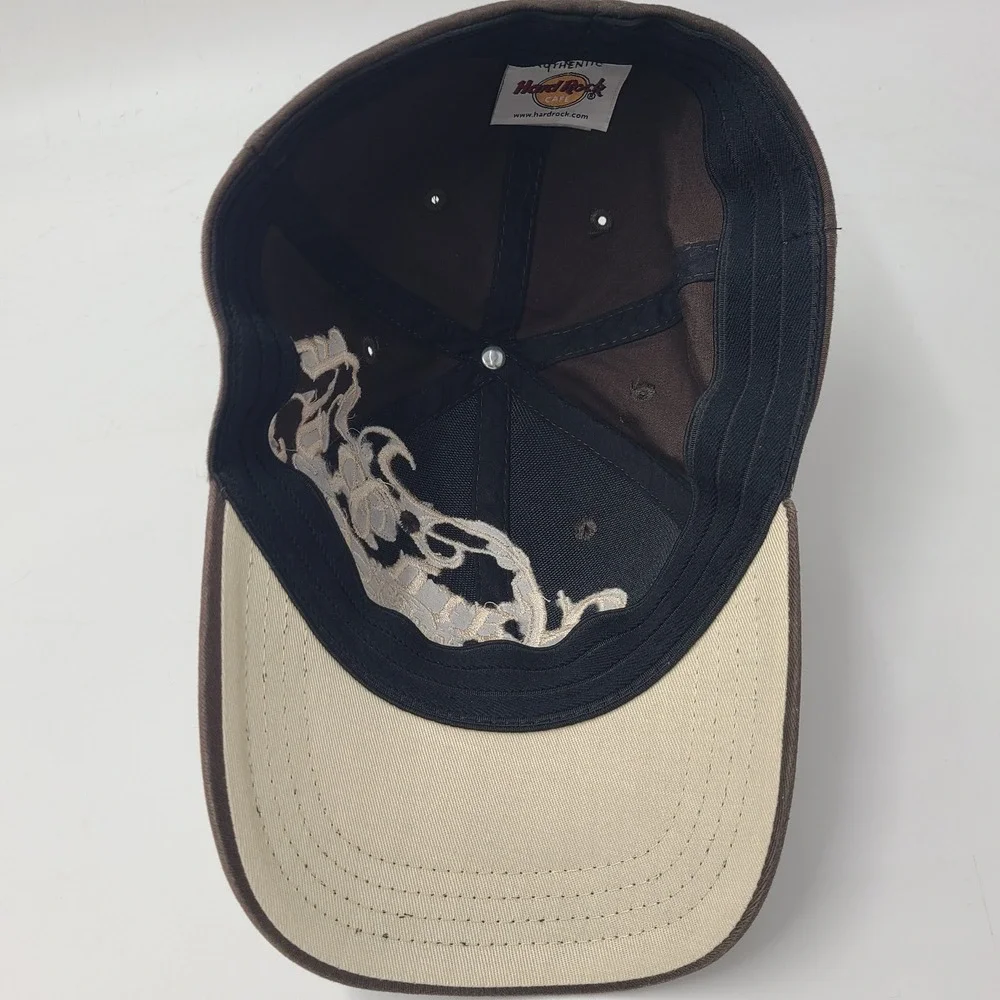 Hard Rock Cafe Hat Fitted (Seems S-M) Brown Washington DC Travel Souvenir‎ Men